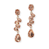 103887, TEARDROP RHINESTONE ACCENT DROP DANGLE EARRING