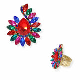 103899, TEARDROP ACCENT RHINESTONE STRETCH RING