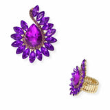 103899, TEARDROP ACCENT RHINESTONE STRETCH RING