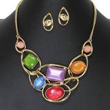 103900, GEOMETRIC CELLULOID ACETATE NECKLACE