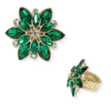 103901, FLOWER RHINESTONE STRETCH RING