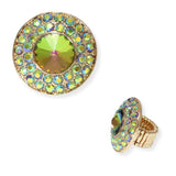 103902, ROUND CRYSTAL RHINESTONE STRETCH RING