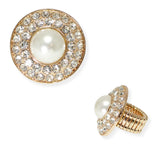 103902, ROUND CRYSTAL RHINESTONE STRETCH RING