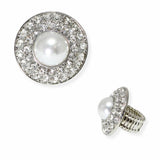 103902, ROUND CRYSTAL RHINESTONE STRETCH RING