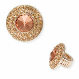 103902, ROUND CRYSTAL RHINESTONE STRETCH RING