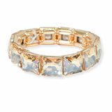 103932, SQUARE RHINESTONE STRETCH BRACELET