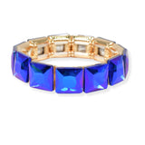 103932, SQUARE RHINESTONE STRETCH BRACELET