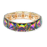 103932, SQUARE RHINESTONE STRETCH BRACELET