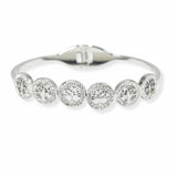 103935, TREE OF LIFE STAINLESS STEEL OPEN BANGLE BRACELET