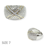 103950, X ACCENT CUBIC ZIRCONIA DESIGNER INSPIRED RING