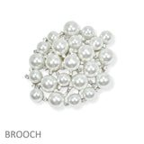103986, PEARL WITH CRYSTAL RHINESTONE BROOCH