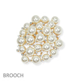 103986, PEARL WITH CRYSTAL RHINESTONE BROOCH