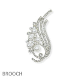 103988, ANGEL WING PEARL WITH CRYSTAL RHINESTONE BROOCH