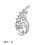 103988, ANGEL WING CRYSTAL RHINESTONE BROOCH