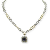 104010, GEOMETRIC CUBIC ZIRCONIA DESIGNER INSPIRED NECKLACE