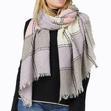 104037, PLAID WOVEN OBLONG SCARF
