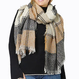 104037, PLAID WOVEN OBLONG SCARF