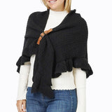 104038, RUFFLE EDGE KNIT SHAWL
