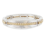 104042, TEXTURED METAL STRETCH BRACELET