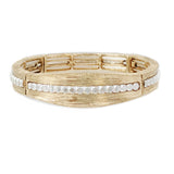 104042, TEXTURED METAL STRETCH BRACELET