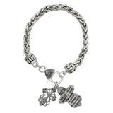 104045, "SERENITY PRAYER" CROSS CHARM BRACELET