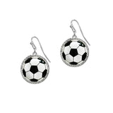 104047, SOCCER PAVE RHINESTONE EDGE DANGLE EARRING