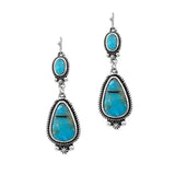 104051, WESTERN TURQUOISE STONE DANGLE EARRING