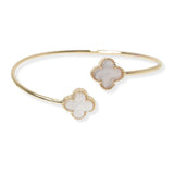 104071, CLOVER DESIGNER INSPIRED CUFF BRACELET