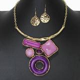 104076, GEOMETRIC CELLULOID ACETATE NECKLACE