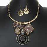 104076, GEOMETRIC CELLULOID ACETATE NECKLACE