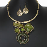 104076, GEOMETRIC CELLULOID ACETATE NECKLACE