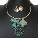 104076, GEOMETRIC CELLULOID ACETATE NECKLACE