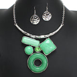 104076, GEOMETRIC CELLULOID ACETATE NECKLACE