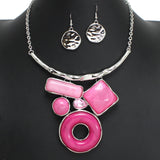 104076, GEOMETRIC CELLULOID ACETATE NECKLACE