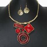 104076, GEOMETRIC CELLULOID ACETATE NECKLACE