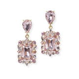104087, MULTI SHAPE RHINESTONE DANGLE EARRING