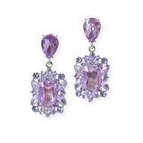 104087, MULTI SHAPE RHINESTONE DANGLE EARRING