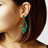 104089, MARQUISE ACCENT RHINESTONE DANGLE EARRING