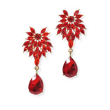 104090, TEARDROP ACCENT RHINESTONE DANGLE EARRING