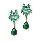 104090, TEARDROP ACCENT RHINESTONE DANGLE EARRING