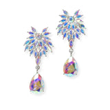 104090, TEARDROP ACCENT RHINESTONE DANGLE EARRING