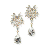 104090, TEARDROP ACCENT RHINESTONE DANGLE EARRING
