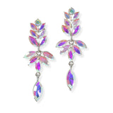 104091, MARQUISE ACCENT RHINESTONE DANGLE EARRING