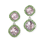 104092, GEOMETRIC RHINESTONE DANGLE EARRING