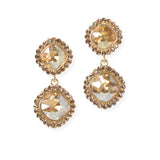 104092, GEOMETRIC RHINESTONE DANGLE EARRING