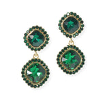 104092, GEOMETRIC RHINESTONE DANGLE EARRING