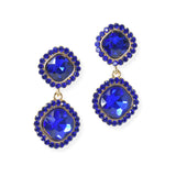 104092, GEOMETRIC RHINESTONE DANGLE EARRING
