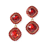 104092, GEOMETRIC RHINESTONE DANGLE EARRING