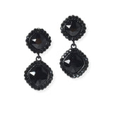 104092, GEOMETRIC RHINESTONE DANGLE EARRING