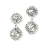 104092, GEOMETRIC RHINESTONE DANGLE EARRING